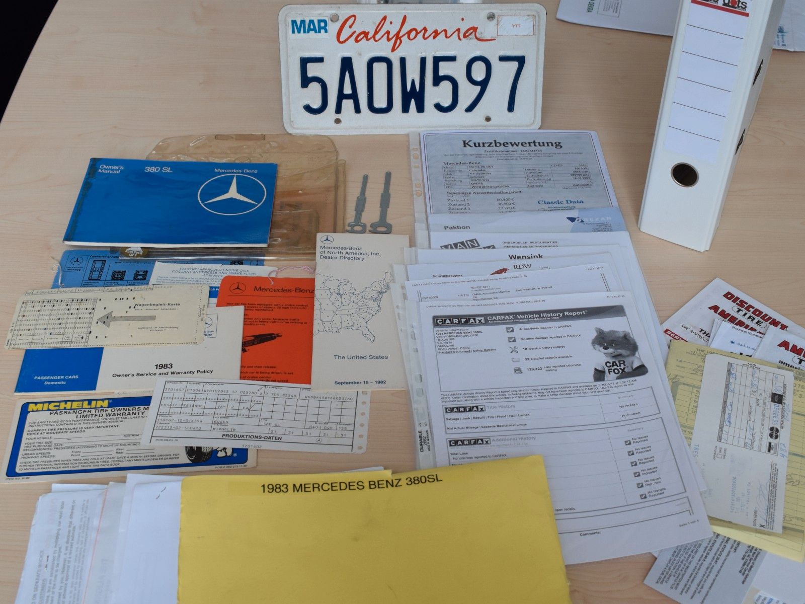 Fahrzeugabbildung Mercedes-Benz 380 SL R107 EURO 1.LACK HISTORIE Getriebe neu